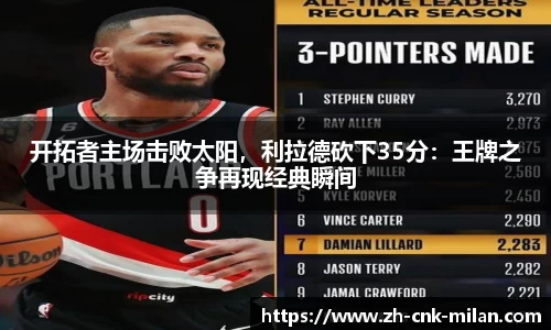 开拓者主场击败太阳，利拉德砍下35分：王牌之争再现经典瞬间